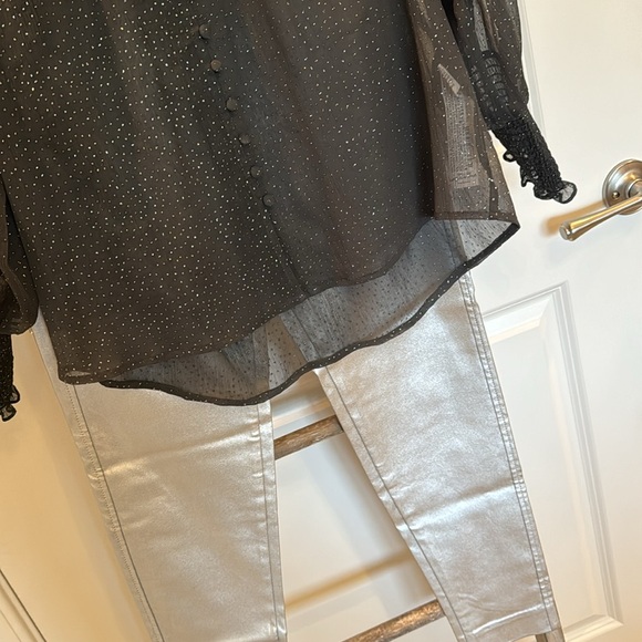 Zara Silver Mid-Rise Legging Small NWT - Picture 9 of 9